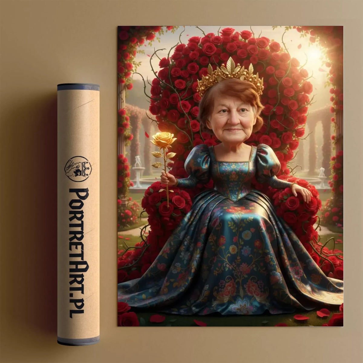 Królowa Róż - Karykatura ze zdjęcia