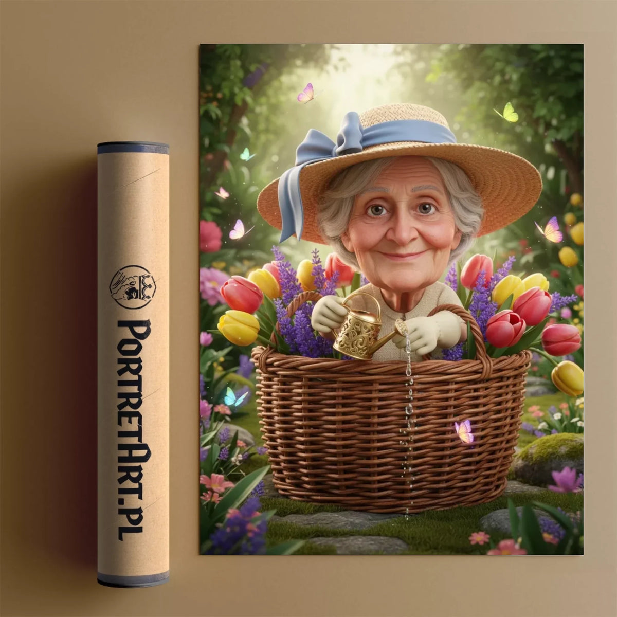 Babcia Ogrodniczka - Karykatura ze zdjęcia