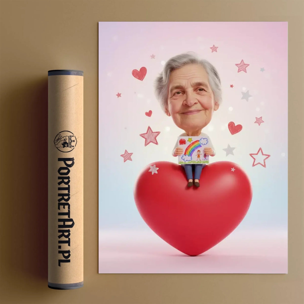 Babcia od Wnuków - Karykatura ze zdjęcia