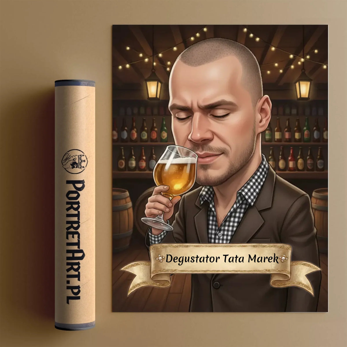 Tata Degustator - Karykatura ze zdjęcia