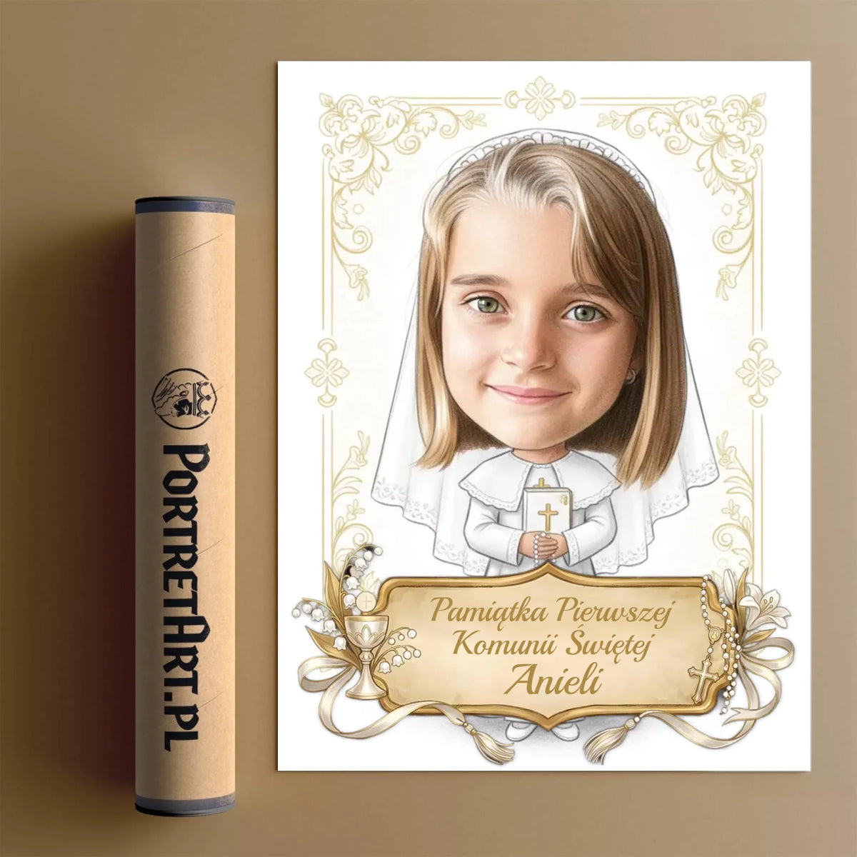 Pamiątka Komunii Świętej #14 - Karykatura ze zdjęcia