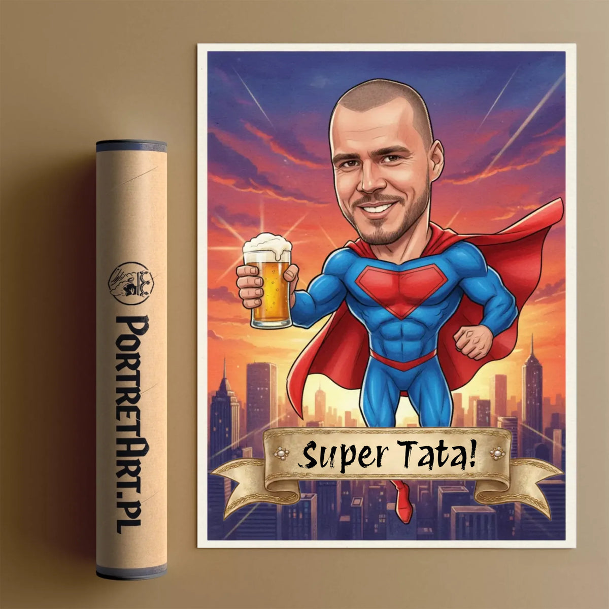 Super Tatuś - Karykatura ze zdjęcia