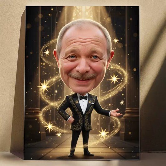 Dziadek Czarujacy - Karykatura ze zdjęcia