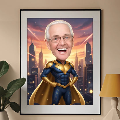 Super Dziadek - Karykatura ze zdjęcia