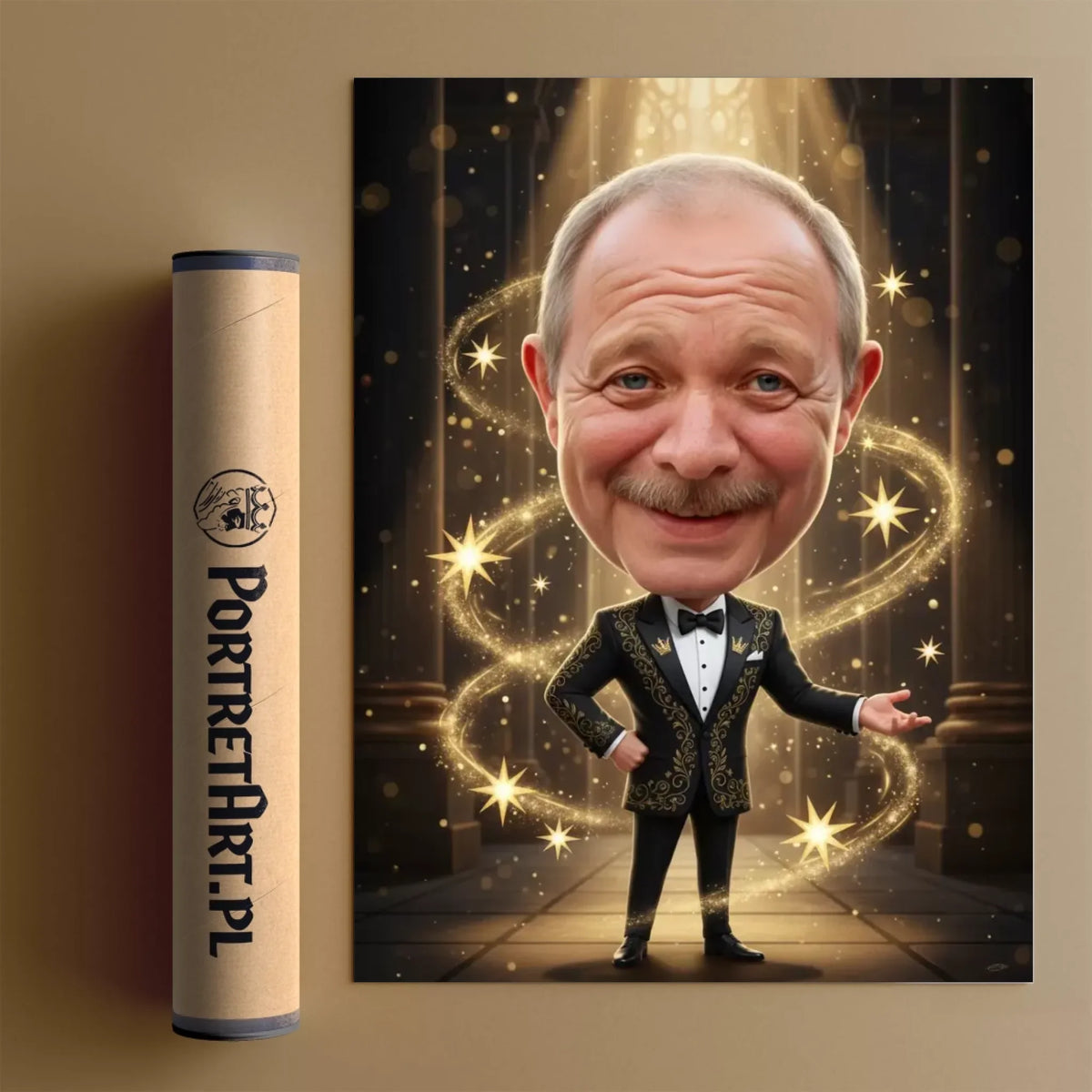Dziadek Czarujacy - Karykatura ze zdjęcia