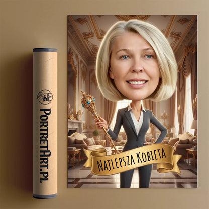 Domowa Królowa 3D - Karykatura ze zdjęcia