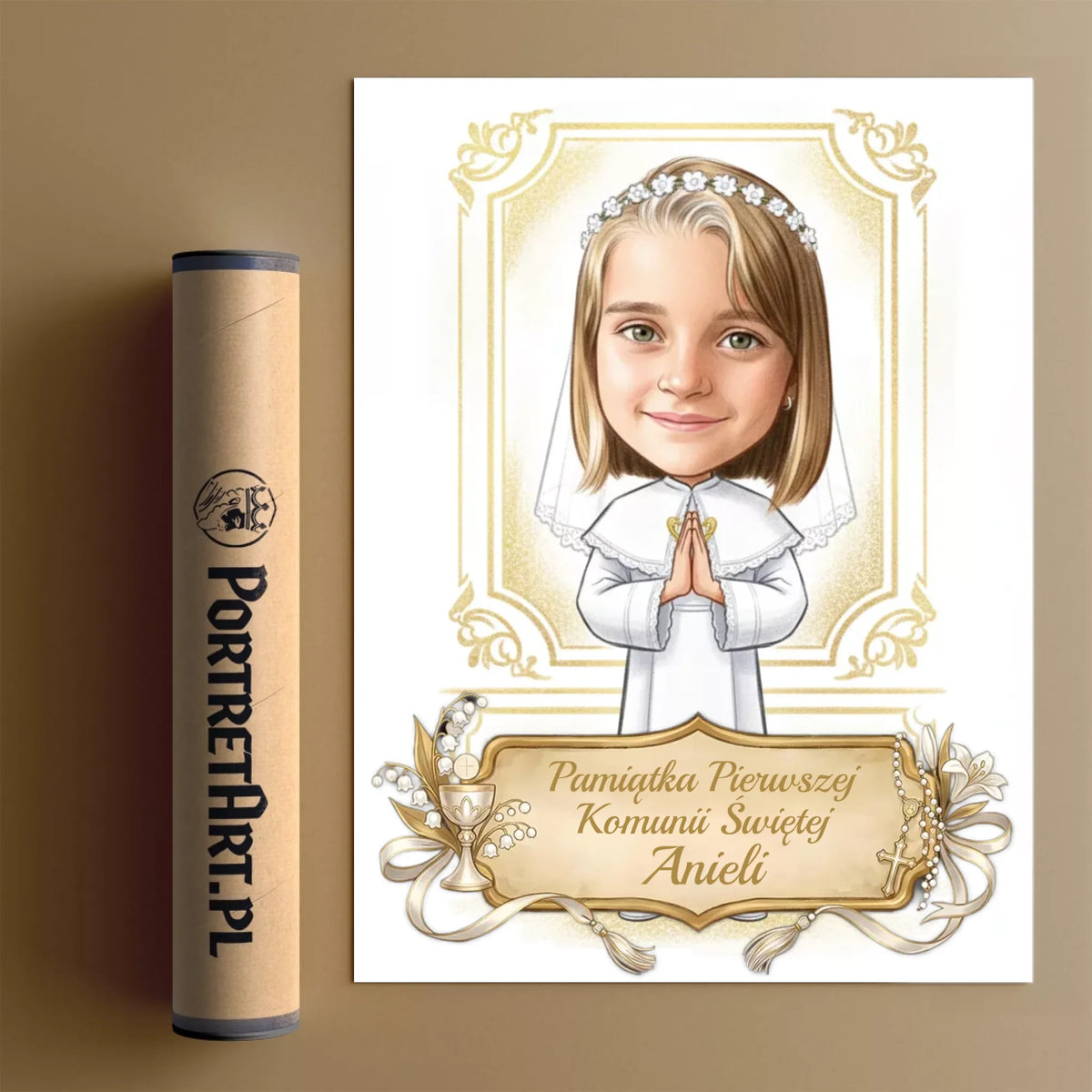 Pamiątka Komunii Świętej #22 - Karykatura ze zdjęcia