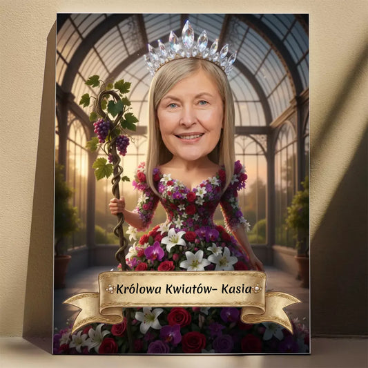 Królewskie Kwiaty - Karykatura ze zdjęcia