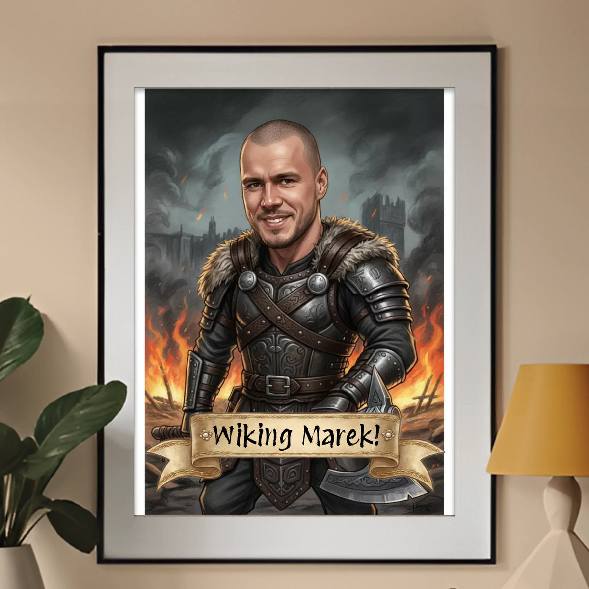 Wiking - Karykatura ze zdjęcia