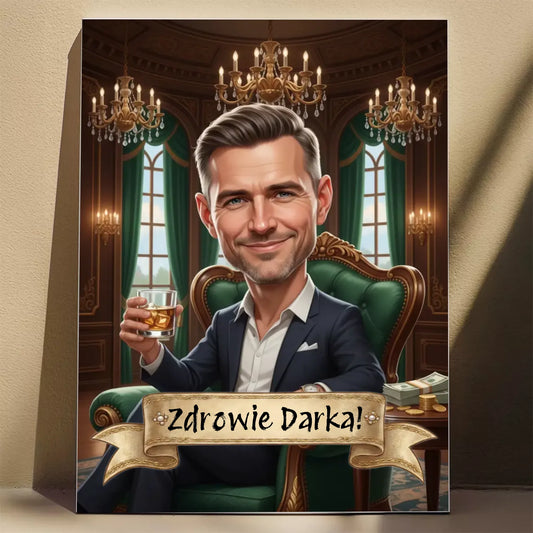 Tata boss - Karykatura ze zdjęcia