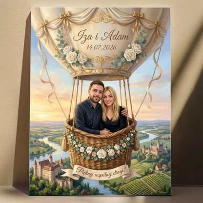 Balonem Do Ślubu - Karykatura ze zdjęcia