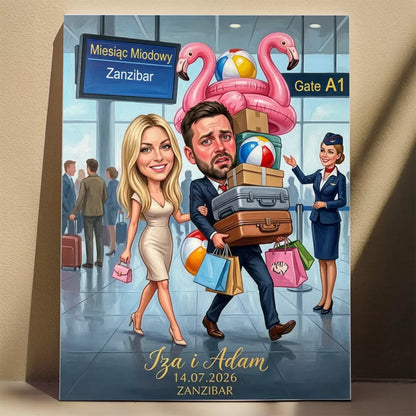 Miesiąc Miodowy - Karykatura ze zdjęcia