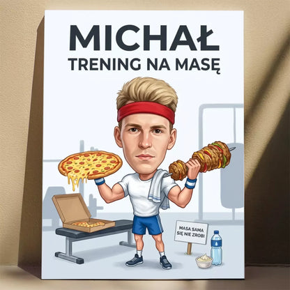 Weekendowy atleta - Karykatura ze zdjęcia