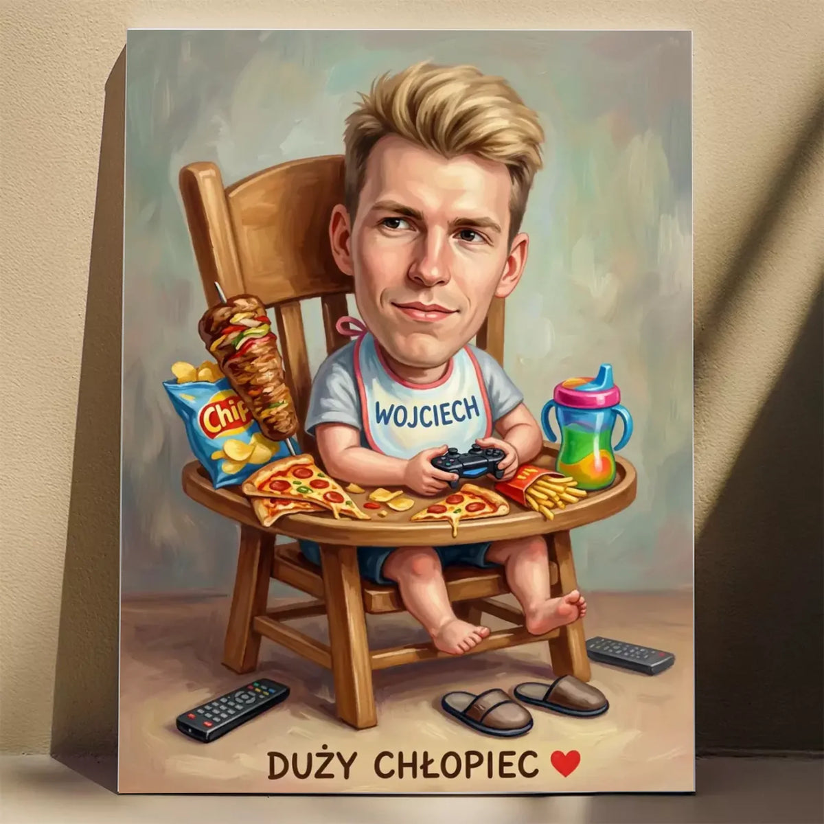 Duże dziecko - Karykatura ze zdjęcia