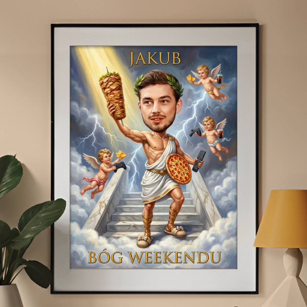 Bóg Weekendu - Karykatura ze zdjęcia