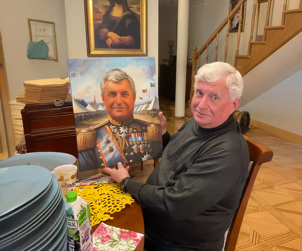 Prezent na dzien taty personalizowany portret ze zdjecia od portretart idealny prezent dla taty